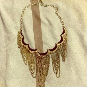 Gold and black statement necklace